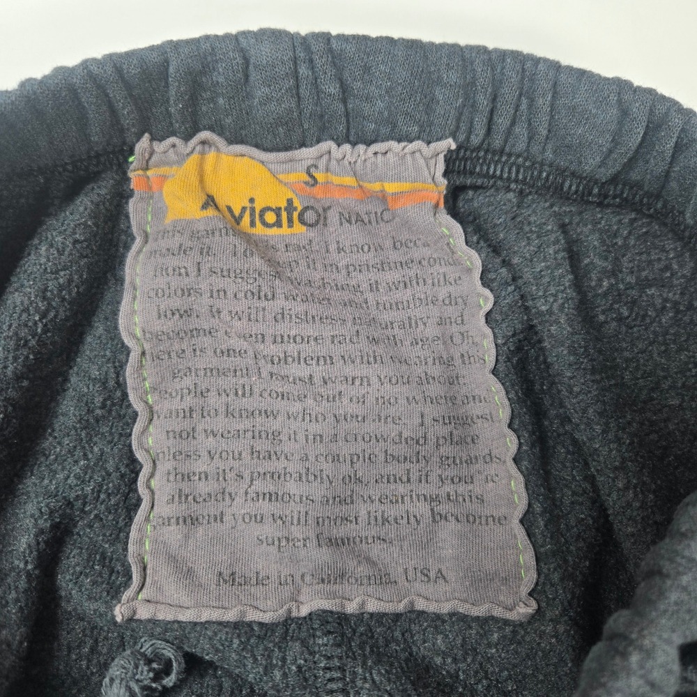 Aviator Nation Sweatpants Womens Small Gray Lightning Bolt Joggers Loungewear - Picture 4 of 10